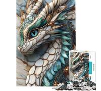 Puzzle pour Adolescents Puzzle mosaïque de 1000 pièces représentant Un Portrait de Dragon Jeu Manuel pour Adultes défi Difficile activités Amusantes à Faire à la Maison (Taille 38x26cm)