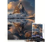 Puzzle pour Adolescents Reflets des Sommets d'hiver, 1000 pièces, pour stimuler la mémoire et se détendre, découpe précise, Cadeau d'anniversaire (50x75cm)
