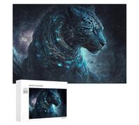 Puzzle pour Adolescents Steampunk Leopard in Space Puzzle Adulte Anti-Stress, Cadeau d'anniversaire, Cadeaux, 300 PCS