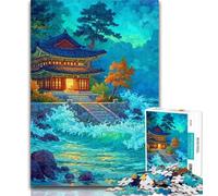 Puzzle pour Adolescents, Tours de Palais coréen Traditionnel, Puzzle pour Adultes, 1000 pièces, idéal comme Cadeau pour Toute la Famille, à partir de 14 Ans, 50x75cm