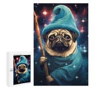 Puzzle pour Adolescents1000 PCS Funny Pug Wizard Pixel Art Puzzle pour Adultes - Jeux Amusants Et Stimulants - Offrez-Le en Cadeau À Toute La Famille 1000 PCS