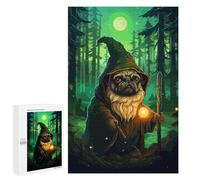 Puzzle pour Adolescents1000 PCS Pug Wizard Forest Pixel Puzzle pour Adultes - Jeux Amusants Et Stimulants - Offrez-Le en Cadeau À Toute La Famille 1000 PCS