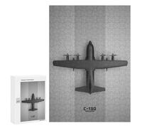 Puzzle pour Adolescents300 PCS Lockheed C130 Hercules Puzzle pour Adultes - Jeux Amusants Et Stimulants - Offrez-Le en Cadeau À Toute La Famille 300 PCS
