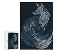 Puzzle pour Adolescents300 PCS Stylized Fox Illustration Puzzle pour Adultes - Jeux Amusants Et Stimulants - Offrez-Le en Cadeau À Toute La Famille 300 PCS
