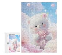 Puzzle pour Adolescents300 PCS White Teddy Bear Puzzle pour Adultes - Jeux Amusants Et Stimulants - Offrez-Le en Cadeau À Toute La Famille 300 PCS