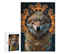 Puzzle pour Adolescents300 PCS Wolf King Adorned Puzzle pour Adultes - Jeux Amusants Et Stimulants - Offrez-Le en Cadeau À Toute La Famille 300 PCS