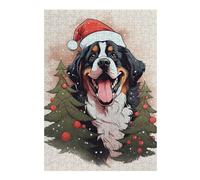 Puzzle pour Adolescents38x26cm/1000pcs Bernese Mountain Christmas Puzzle pour Adultes - Jeu De Réflexion - Cadeau d'anniversaire - Cadeau Anti-Stress 38x26cm/1000pcs