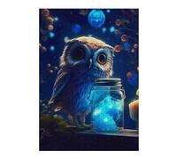 Puzzle pour Adolescents38x26cm/1000pcs Cute Owl Luminous Glow Puzzle pour Adultes - Jeu De Réflexion - Cadeau d'anniversaire - Cadeau Anti-Stress 38x26cm/1000pcs