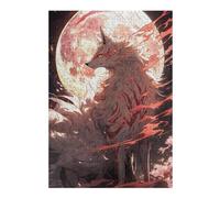 Puzzle pour Adolescents38x26cm/1000pcs Full Moon Sakura Kitsune Casse-tête pour Adolescents - Décoration Murale pour Anniversaire, Noël 38x26cm/1000pcs