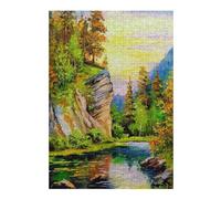Puzzle pour Adolescents38x26cm/1000pcs Mountain River Puzzle pour Adultes - Jeux Relaxants - Décoration Intérieure - Cadeaux Anti-Stress 38x26cm/1000pcs
