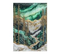 Puzzle pour Adolescents38x26cm/1000pcs Northern Lights, Golden Nights Puzzle pour Adultes - Jouets Anti-Stress - Analyse Et Logique - Cadeaux pour Réduire Le Stress 38x26cm/1000pcs