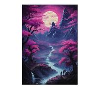 Puzzle pour Adolescents38x26cm/1000pcs Retro Fantasy Landscape Casse-tête pour Adolescents - Décoration Murale pour Anniversaire, Noël 38x26cm/1000pcs
