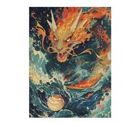 Puzzle pour Adolescents52x38cm/1000pcs Ethereal Dragon Surge Casse-tête pour Adolescents - Décoration Murale pour Anniversaire, Noël 52x38cm/1000pcs