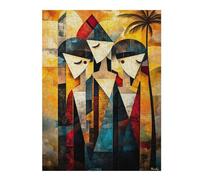 Puzzle pour Adolescents52x38cm/1000pcs Modern Cubist Vision of The Three Graces Puzzle pour Adultes - Jeux Relaxants - Décoration Intérieure - Cadeaux Anti-Stress 52x38cm/1000pcs
