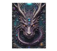 Puzzle pour Adolescents52x38cm/1000pcs Quantum Dragon Portrait Casse-tête pour Adolescents - Décoration Murale pour Anniversaire, Noël 52x38cm/1000pcs