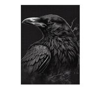 Puzzle pour Adolescents52x38cm/1000pcs Raven Black Retro Puzzle pour Adultes - Jeu De Réflexion - Cadeau d'anniversaire - Cadeau Anti-Stress 52x38cm/1000pcs