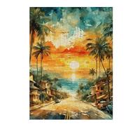 Puzzle pour Adolescents52x38cm/1000pcs Road to Paradise Casse-tête pour Adolescents - Décoration Murale pour Anniversaire, Noël 52x38cm/1000pcs