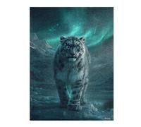Puzzle pour Adolescents52x38cm/1000pcs Silent Sentinel - Ethereal Wilderness Snow Leopard Puzzle pour Adultes : Jeux Relaxants, Défi Difficile pour Un Anniversaire Ou Noël 52x38cm/1000pcs