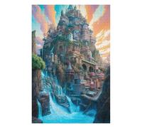 Puzzle pour Adolescents75x50cm/1000pcs Fantasy Mountain Cityscape Puzzle pour Adultes, Décoration Murale, Cadeau d'anniversaire Idéal pour Toute La Famille 75x50cm/1000pcs