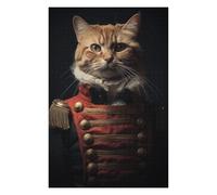 Puzzle pour Adolescents75x50cm/1000pcs Funny Napoleon Tabby Cat Puzzle pour Adultes - Jeu De Réflexion - Cadeau d'anniversaire - Cadeau Anti-Stress 75x50cm/1000pcs