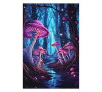 Puzzle pour Adolescents75x50cm/1000pcs Magic Mushroom Forest Casse-tête pour Adolescents - Décoration Murale pour Anniversaire, Noël 75x50cm/1000pcs