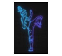 Puzzle pour Adolescents75x50cm/1000pcs Neon Fighter 2 Casse-tête pour Adolescents - Décoration Murale pour Anniversaire, Noël 75x50cm/1000pcs