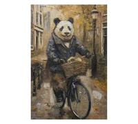 Puzzle pour Adolescents75x50cm/1000pcs Panda Amsterdam Bicycle Puzzle pour Adultes - Jeu De Réflexion - Cadeau d'anniversaire - Cadeau Anti-Stress 75x50cm/1000pcs