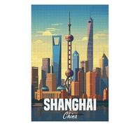 Puzzle pour Adolescents75x50cm/1000pcs Shanghai China Puzzle pour Adultes - Jouets Anti-Stress - Analyse Et Logique - Cadeaux pour Réduire Le Stress 75x50cm/1000pcs