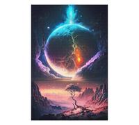 Puzzle pour Adolescents75x50cm/1000pcs Stellar Sunset Galaxy Casse-tête pour Adolescents - Décoration Murale pour Anniversaire, Noël 75x50cm/1000pcs