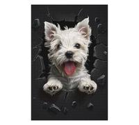 Puzzle pour Adolescents75x50cm/1000pcs West Highland Terrier Dog Puzzle pour Adultes - Jeu De Réflexion - Cadeau d'anniversaire - Cadeau Anti-Stress 75x50cm/1000pcs