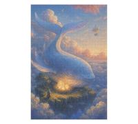 Puzzle pour Adolescents75x50cm/1000pcs Whale in The Sky with Islands Guarding Glowing Nest Eggs Puzzle pour Adultes - Jeux Relaxants - Décoration Intérieure - Cadeaux Anti-Stress 75x50cm/1000pcs