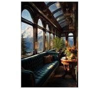 Puzzle pour Adulte 1000 pièces, en Bois, pour Style rétro, Orient Express, Cabine Deluxe (A ; 1000)