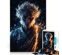 Puzzle pour Adulte Jeune Homme à l'énergie rayonnante 1000 pièces,Jeu de Stimulation Cognitive,sans Espace,Assemblage précis,Cadeau d'anniversaire,Casse-tête (38x52cm)