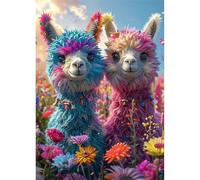 Puzzle pour Adulte - Puzzles 1000 pièces - Alpaga Arc-en-Ciel - DIY Puzzles,Décoration Familiale,Cadeaux de Vacances Puzzle Jouet