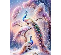 Puzzle pour Adulte - Puzzles 1000 pièces - Paon de Paysage Rose - DIY Puzzles,Décoration Familiale,Cadeaux de Vacances Puzzle Jouet