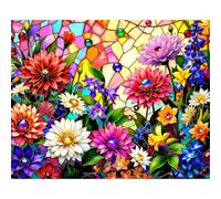 Puzzle pour Adulte - Puzzles 1314 pièces - Chrysanthèmes colorés - DIY Puzzles,Décoration Familiale,Cadeaux de Vacances Puzzle Jouet