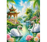 Puzzle pour Adulte - Puzzles 1314 pièces - Parc du Lac des Cygnes - DIY Puzzles,Décoration Familiale,Cadeaux de Vacances Puzzle Jouet