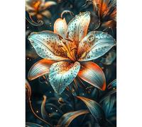 Puzzle pour Adulte - Puzzles 200 pièces - Belles Fleurs de lys - DIY Puzzles,Décoration Familiale,Cadeaux de Vacances Puzzle Jouet