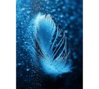 Puzzle pour Adulte - Puzzles 500 pièces - Plume Bleue - DIY Puzzles,Décoration Familiale,Cadeaux de Vacances Puzzle Jouet