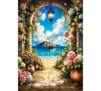 Puzzle pour Adulte - Puzzles 520 pièces - Arche de Fleurs en mer - DIY Puzzles,Décoration Familiale,Cadeaux de Vacances Puzzle Jouet