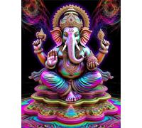 Puzzle pour Adulte - Puzzles 90 pièces - Dieu éléphant Indien - DIY Puzzles,Décoration Familiale,Cadeaux de Vacances Puzzle Jouet