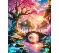 Puzzle pour Adulte - Puzzles 90 pièces - Pont des Arbres du Pays Merveilles - DIY Puzzles,Décoration Familiale,Cadeaux de Vacances Puzzle Jouet