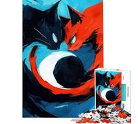 Puzzle pour Adultes 1000 Chats Yin Yang Jeu Impossible Jouets Jeux éducatifs Cadeaux pour Anniversaires activités familiales (Dimensions 38x52cm)