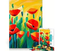Puzzle pour Adultes 1000 Coquelicots éclatants dans Un Champ,Jeu de Construction Artistique aux Bords précis,idéal pour Passer Un Moment agréable,décoration Murale de Noël (50x75cm)