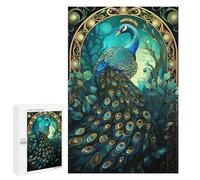 Puzzle pour Adultes 1000 PCS Abstract Peacock Kintsugi Puzzle pour Adultes Jeux Relaxants pour S'amuser en Famille Jeu Stimulant Cadeaux 1000 PCS