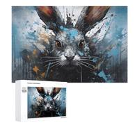 Puzzle pour Adultes 1000 PCS Abstract Rabbit Painting Puzzle pour Adultes, Jeu De Réflexion, Découpe De Précision, Cadeaux Uniques pour Anniversaire Et Noël 1000 PCS