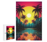 Puzzle pour Adultes 1000 PCS Abstract Synthwave Visions Puzzle pour Adultes Jeux Relaxants pour S'amuser en Famille Jeu Stimulant Cadeaux 1000 PCS