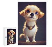 Puzzle pour Adultes 1000 PCS Adorable Puppy with Big Eyes Puzzles pour Adolescents Jeu Manuel Décoration Intérieure Jeu Stimulant Cadeaux 1000 PCS