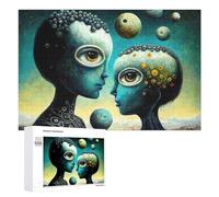 Puzzle pour Adultes 1000 PCS Alien Encounter A Cosmic Romance Puzzles pour Adolescents, Jouet, Décoration Murale, Motif À Assembler, Interaction Parent-Enfant 1000 PCS