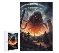 Puzzle pour Adultes 1000 PCS Alien Monster Invasion Puzzle pour Adultes, Jeu De Réflexion, Cadeau pour Femmes, Activités Amusantes À La Maison, 1000 PCS